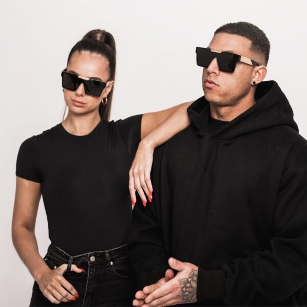 Oversized Rectangle Sunglasses - Image 8
