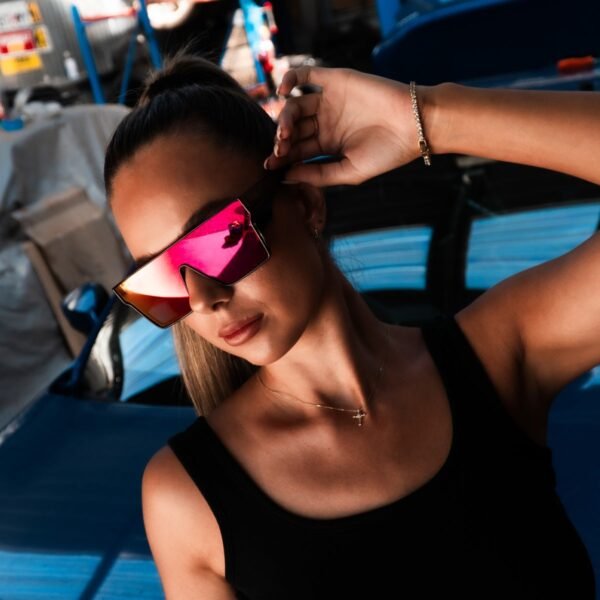 Oversized Mirrored Sunglasses - Image 4