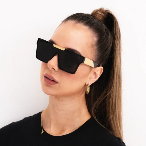 Oversized Rectangle Sunglasses - Image 7