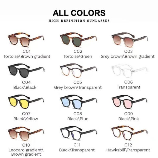 Round Plastic Sunglasses - Image 4