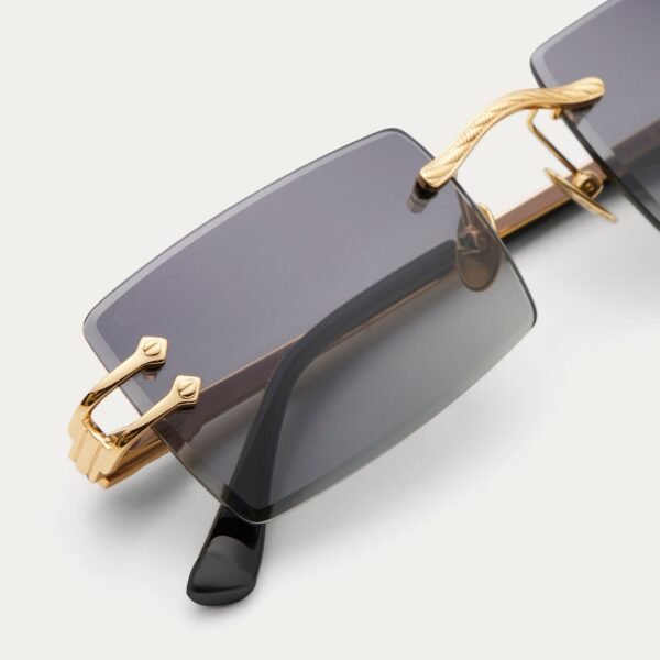 Rimless Rectangle Sunglasses - Image 3