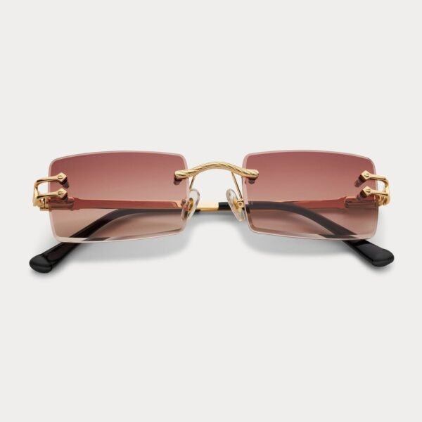 Rimless Rectangle Sunglasses - Image 6