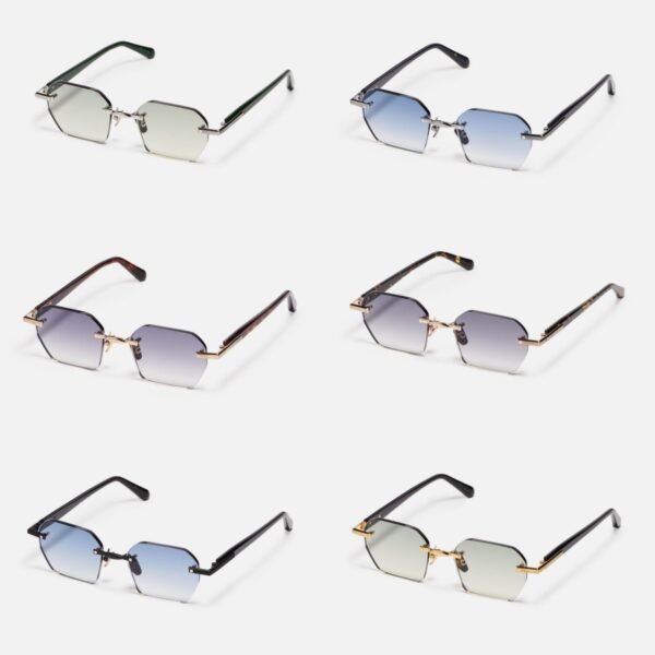 Rimless Gradient Sunglasses: - Image 4