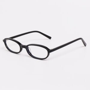 Wholesale eyeglass frames black oval shape acetate material side view